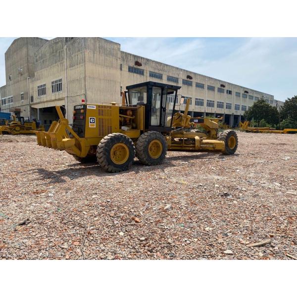 Japan Original Used Caterpillar 14H Motor Grader with Road Tyre and Front Loader in Japan