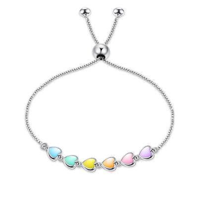 0.14oz 8.3in Sterling Silver Slider Bracelets 5A CZ Silver Ball Slider Bracelet