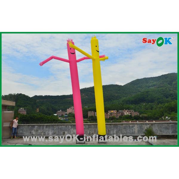 One Legged Air Dancer Holiday Decorations Red / Yellow Inflatable Tube Man Commercial Dancing Air Man