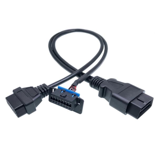 16 Pin OBD2 Y Cable OBD Extension Cable Cord Diagnostic Tool Adapter for Auto Car Vehicle Truck 24V For Opel Year 2000-2008
