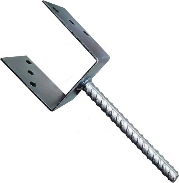 U Type Pergola Brackets Foot Shaped Galvanised 4mm Thick 4 Inch X 4 Inch X 2.3 Inch