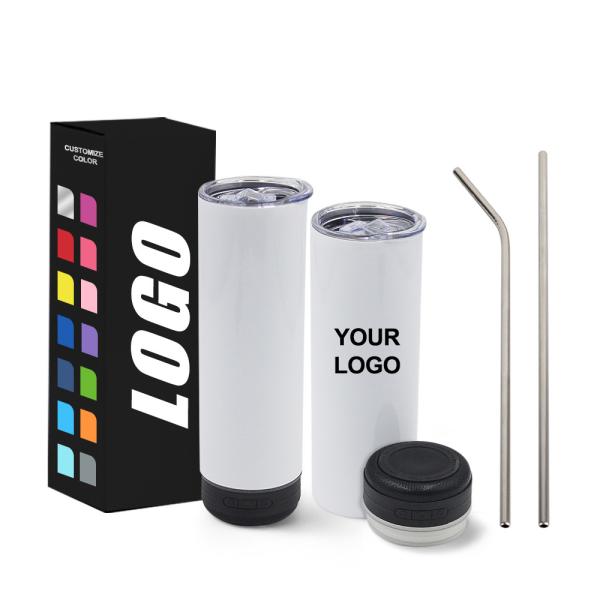 20oz Capacity Music Speaker Tumbler American Style Design with Detachable LED Light