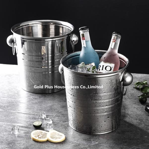 11L Portable Stainless Steel Water Bucket Beverage Ice Wine Container