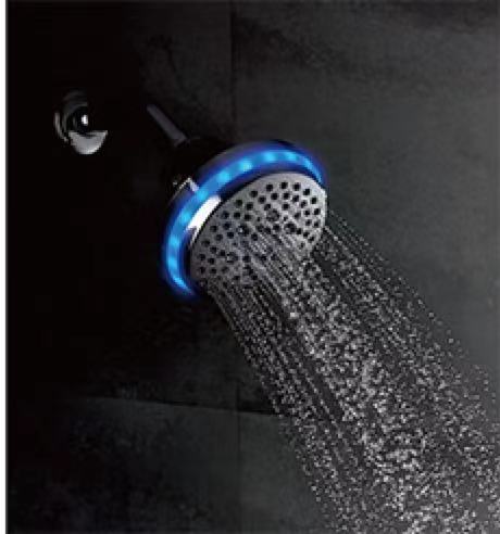 Experience a Luxurious Shower with Bathroom LED Sensor Shower Head in Chromed ABS