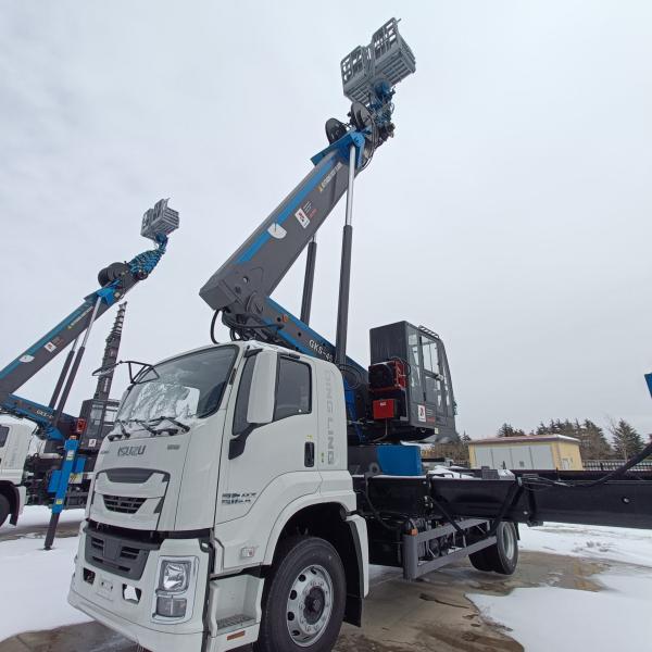 JIUHE 45M Воздушный рабочий подъемник Операционная платформа Грузовик высокогорный воздушный рабочий грузовик с ветром