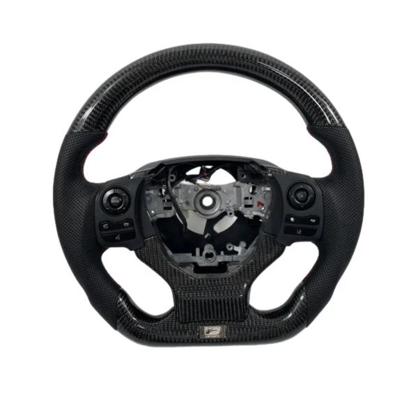 Volante de fibra de carbono preta da série Suzuki com aderência melhorada para veículos pesados