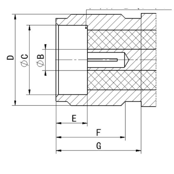 SMA Series RF Coaxial Connector,SMA-JE1.7， Offset Pin Inner Hole