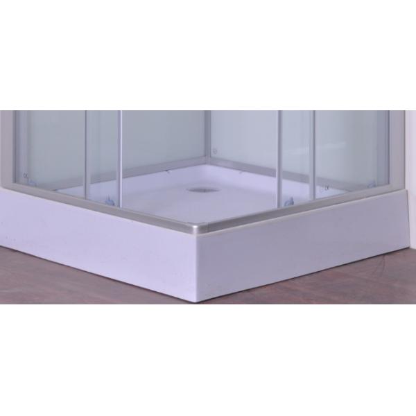 Fitness Halls 800 X 800 X 2250mm Glass Shower Stalls With Silver Aluminum Frame