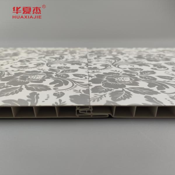 Vente à chaud Panneau mural en PVC de conception florale de style paysage Texture glacée Panneau en PVC stratifié pour la décoration murale