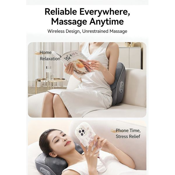 MechMassage Pillow with Kneading Massage Suitable for use on multiple areas such as the neck shoulders and back massage feels more realistic mimicking human hand kneading