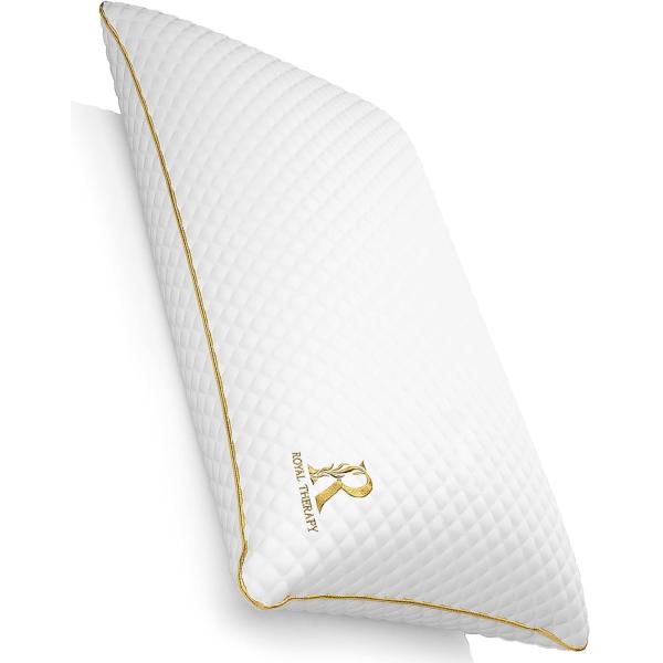 Queen Memory Foam Pillow for NECK Shoulder Support Thread Count ≥600s Adjustable Fill