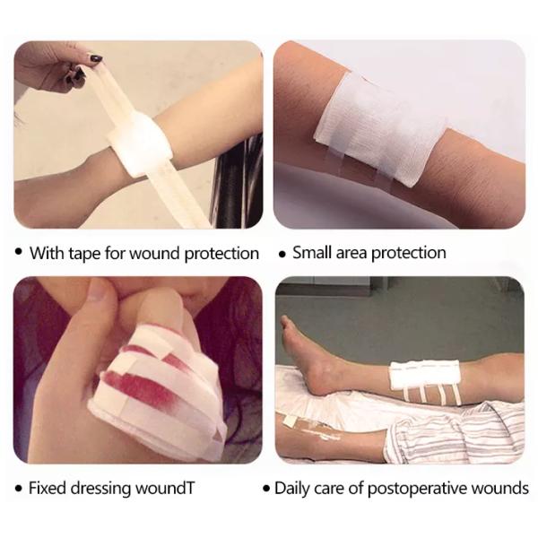 10 см x 10 см обезжиренный стерильный медицинский марлевый тампон сертифицированный медицинский уход за раной