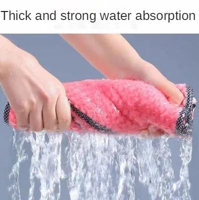 Stainless Steel Microfiber Dish Cloth 25x25cm Non-Stick Oil