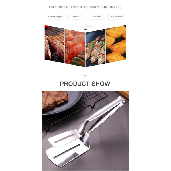 SUS 304 Stainless Steel Steak Clip Fried Steak Food Clip Barbecue Tool Bread Clip Food Clip