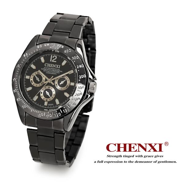 Black Gun 008A Stainless Steel Watches Unisex Fashion Jewelry Wholesale Price Japan Quartz Watch Men