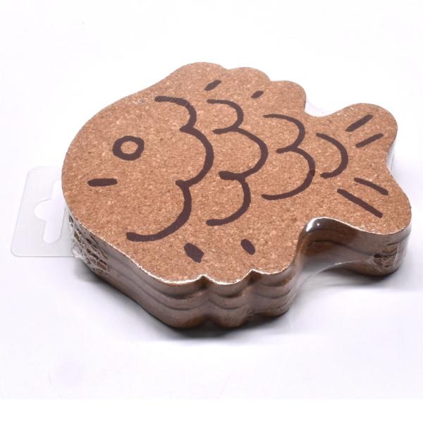 ISO9001 Engraved Cork Fish Shaped Coasters Eco Heat Resistant