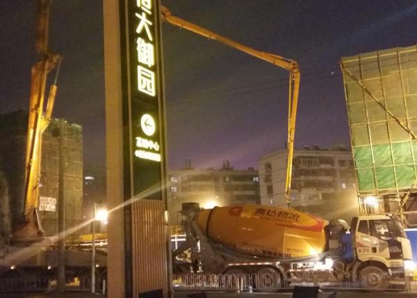 Ready Mix Concrete Mixer Truck , Concrete Mixing Transport Trucks SGS Certification