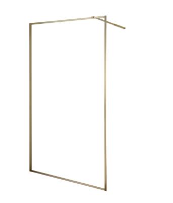 golden   Stainless Sliding 6mm Tempered Glass Shower Door 1200X2000mm