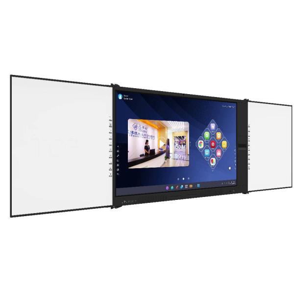 Blackboard inteligente 75 86 pulgadas Android Windows PC todo en un ordenador PC con tableros táctiles laterales USB HDMI puertos TYPE-C opcionales con soporte móvil