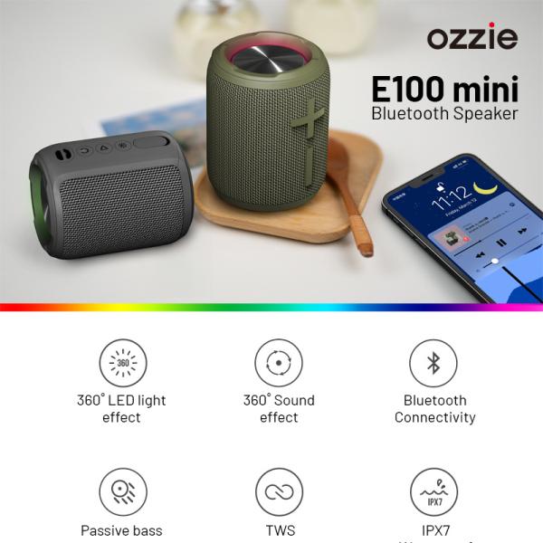 Ozzie 10W Output Trolley IPX7 Waterproof Bluetooth Speaker With RGB Lights