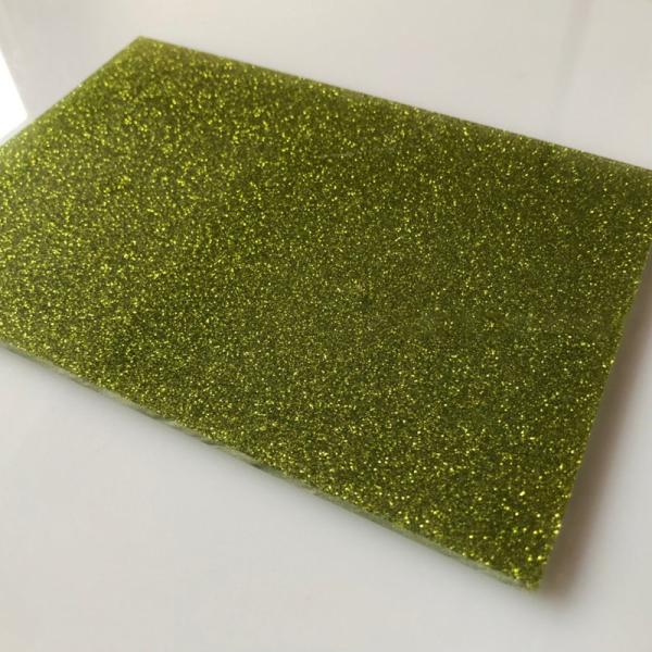 Ornament Door 20mm Gold 1.2g/Cm3 Glitter Acrylic Sheet