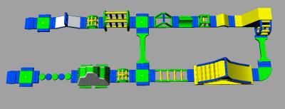 Factory Giant Colorful Floating Inflatable Water Park With Climbing Wall And Slides