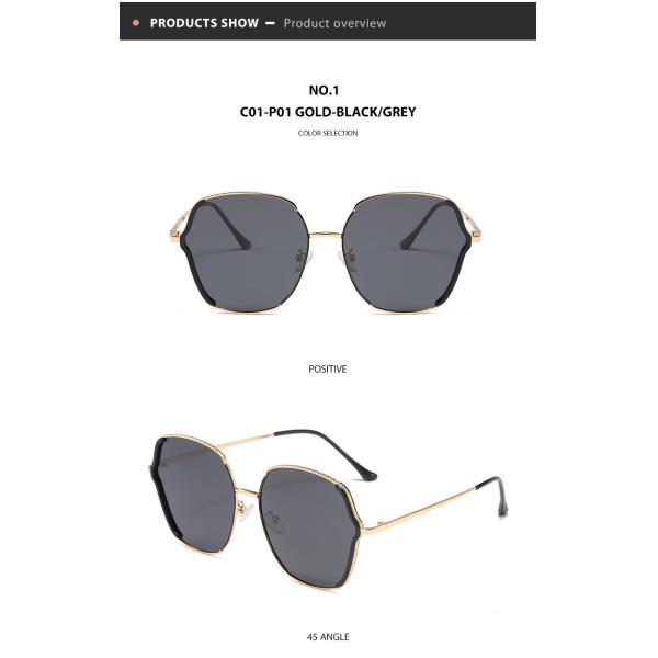 Предохранение от глаза рамки металла солнечных очков ацетата квадрата слишком большое поляризовыванное