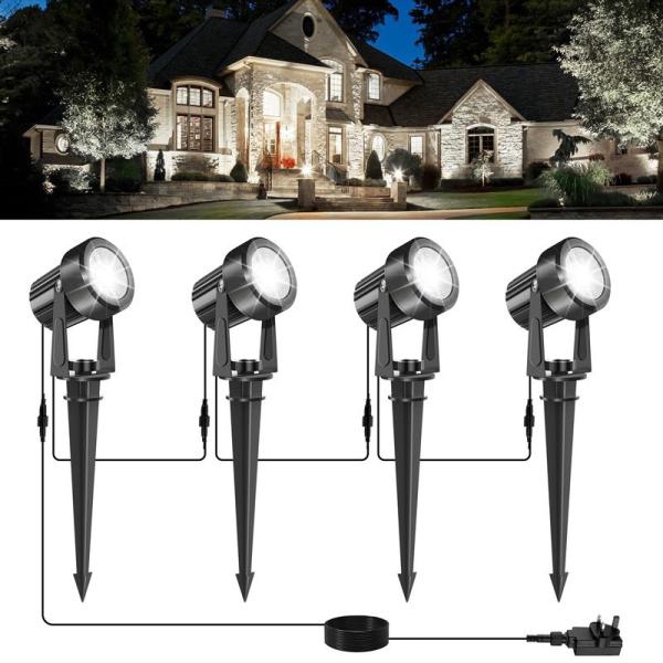 IP65 Solar Lawn Lights LED Outdoor Landscape Garden Solar Powered Highlight Spotlights