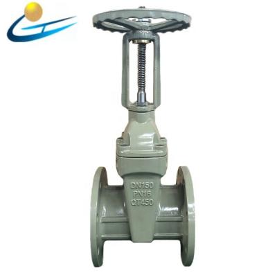 PN10 PN16 Cast Iron Gate Valve Rising Stem DN40 Flange Connection
