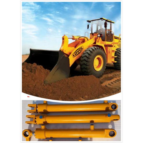 Electric Loader Flange Hydraulic Cylinder Double Acting Welding