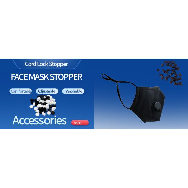 Black Color Stopper Toggle Cord Locks For Production Face Masks