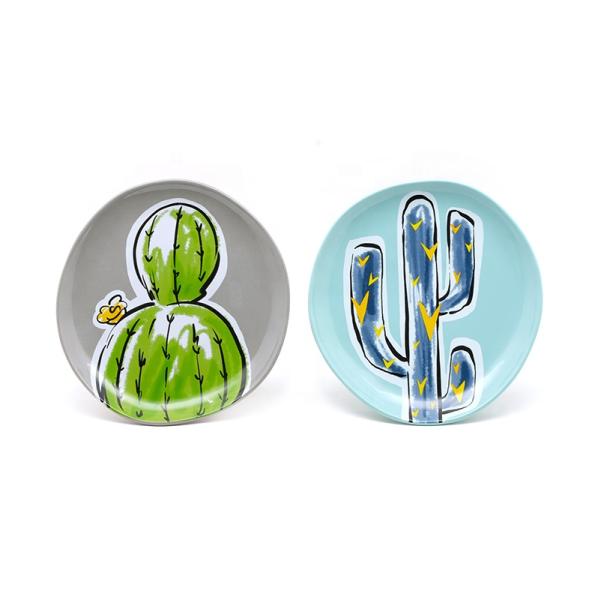 8.8 дюймовые кактусовые растения керамическая салата тарелка обеденная тарелка весной летом