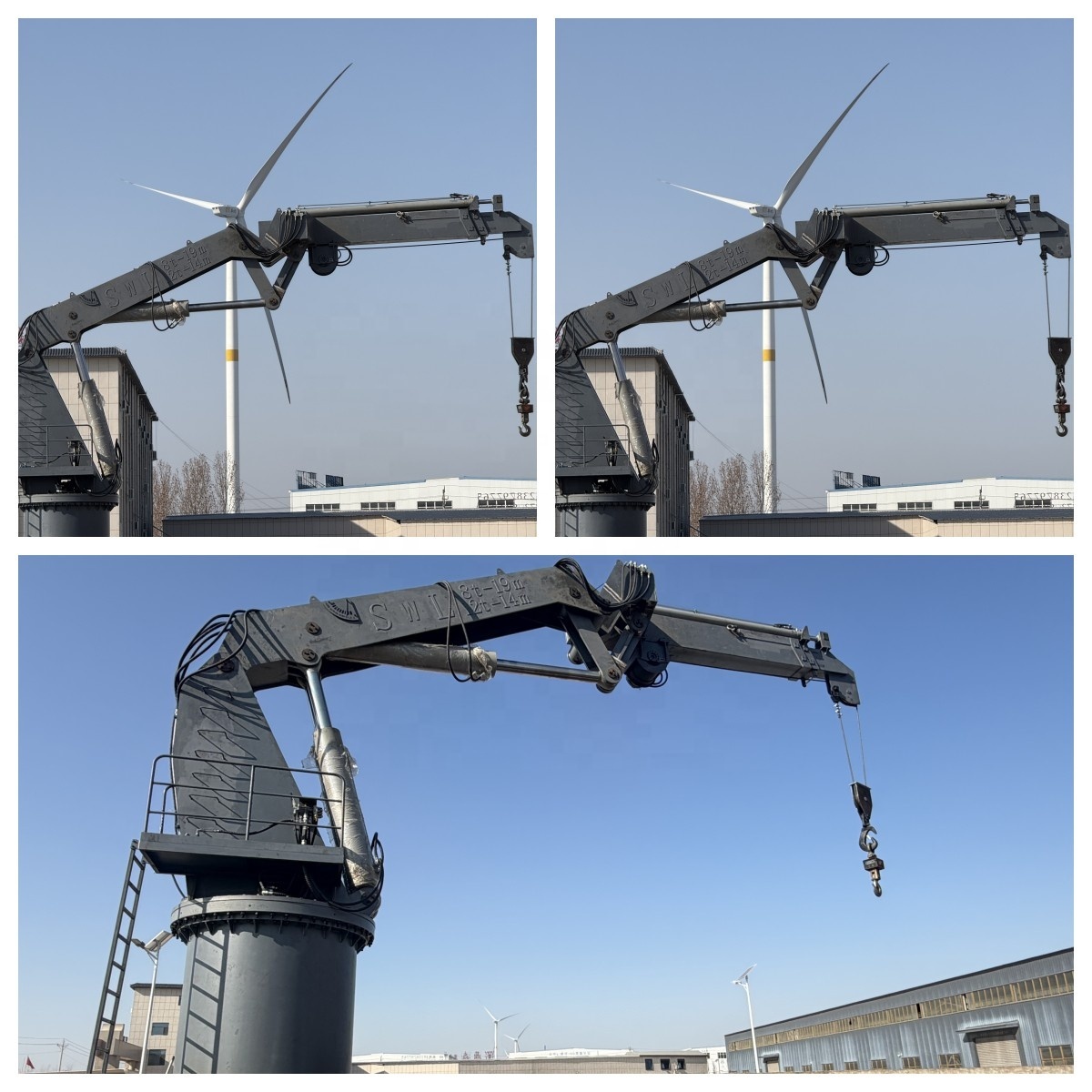 Boat Ship Loading Unloading Marine Offshore Deck Crane 8ton 9ton 12m 17m Telescopic Knuckle Boom Deck Crane