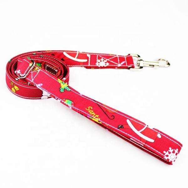 Adjustable Custom Printed LOGO Pet Dog Leash , Durable Nylon Rope Dog Leash