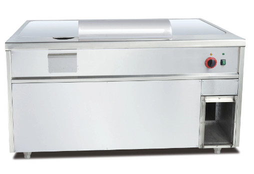 Silver Iron Restaurant Cooking Equipment 0C～200C Temperature Gas LPG Teppanyaki Machine