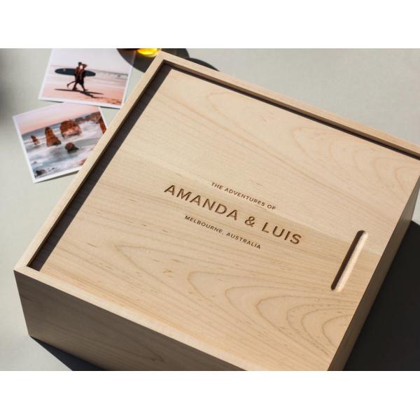 Modern Minimalist Custom Memory Box for Personalized Logo Keepsakes and Storage Holders