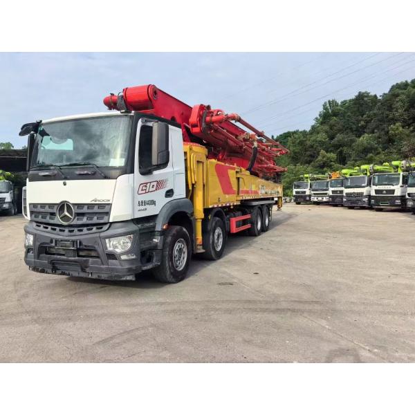 2021 62M C10 SYM5442THBEB 620C-10A Мерседес шасси Использованный Sany Бетон насосный грузовик Нажим нагнетания 12Mpa
