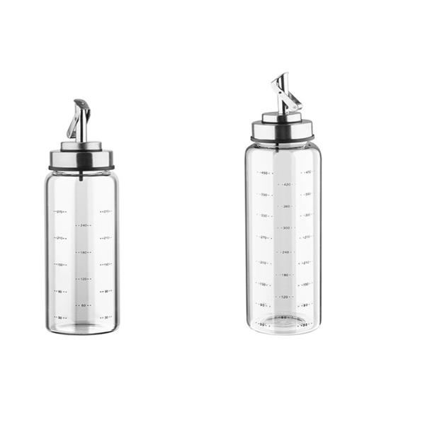 Automatic Opening and Closing Oil Bottle for Kitchen High Borosilicate Glass 6.4*25cm