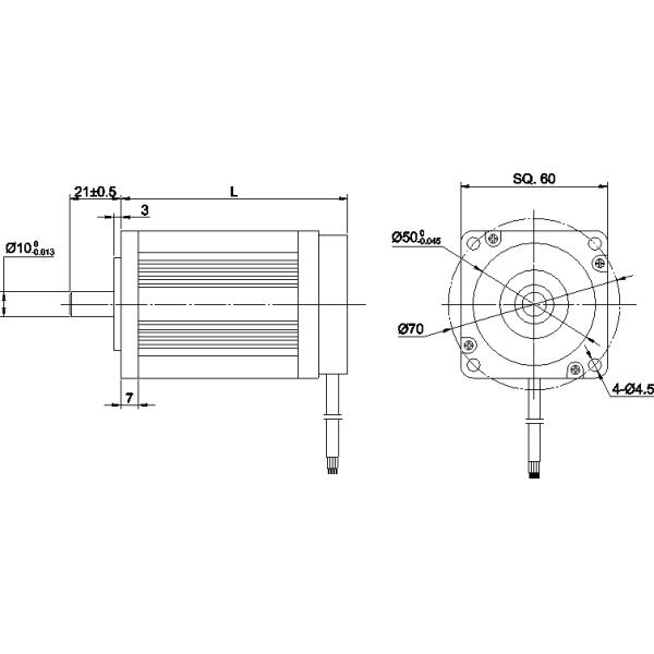 8 Poles Dielectric Strength 500VAC Brushless E Motor