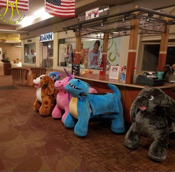 Hansel cow electric motorized scooter with battery and mp3 for rocking motorcycle kids unicorn motorized plush animal