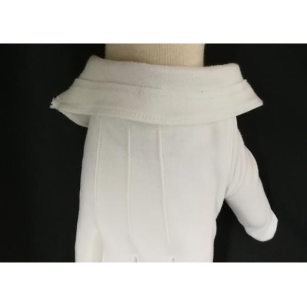 Les gants légers de défilé de coton ont adapté le matériel aux besoins du client non toxique de logo de broderie