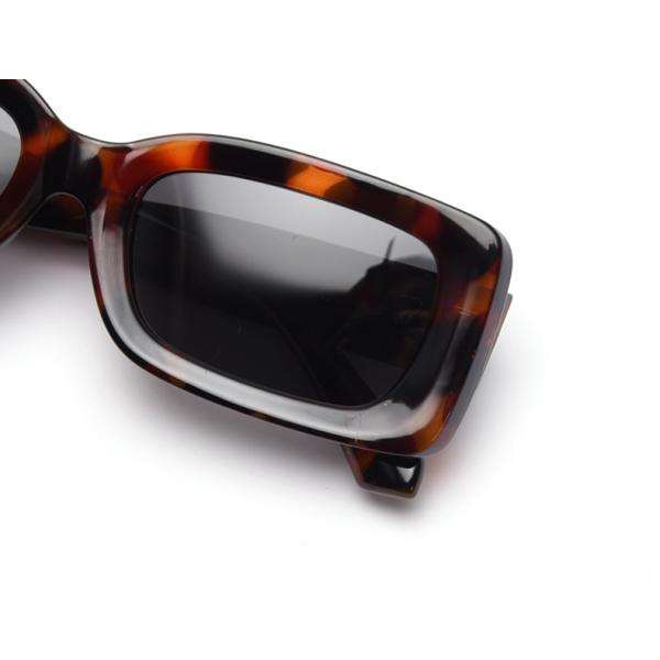 Colorful Lens Small 143MM Trendy Rectangle Frame Sunglasses BSCI TR90