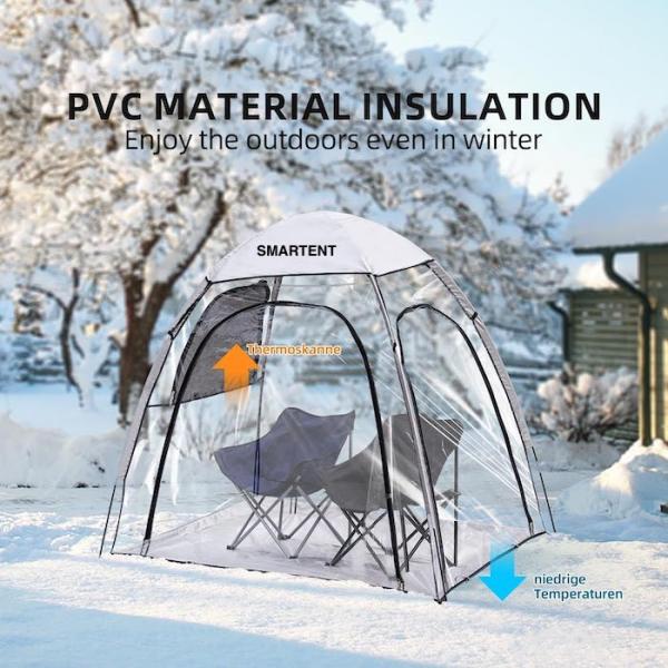 Outdoor 62.99*51.18*70.86Inch Waterproof Transparent PVC UV Protection Quick Set Up Sports Tents