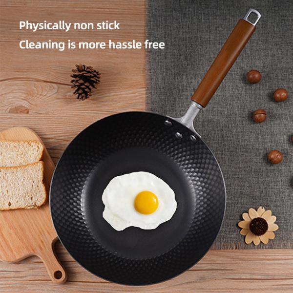 Best Selling Cast Iron Cooking Pan Black Extra Large Wok Cocina Non-Stick Frying Pan Kitchen Wok Pan