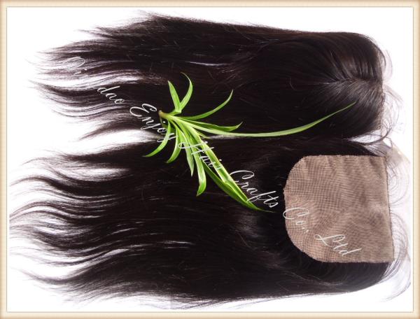 Silk top closure 4''x4'' peruvian virgin hair natural color,straight 10''-24''middle part