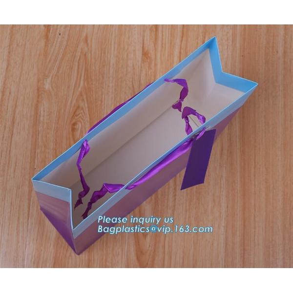 Fancy Design Black Paper Bag For Packaging, Luxury Custom Paper Carrier Bag, Gloss Laminated Luxury