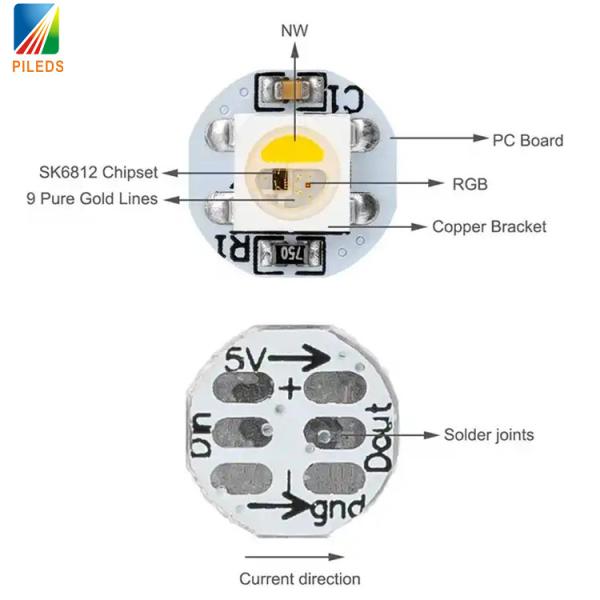 WS2812 DC5V 5050 SMD LED Chip RGBW Smart DIY для освещения полос