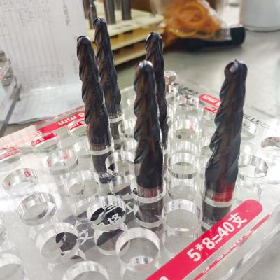 Customized HF25 Carbide Taper End Mill Cutter 4 Degree For Deep Cavity Slope Cutting