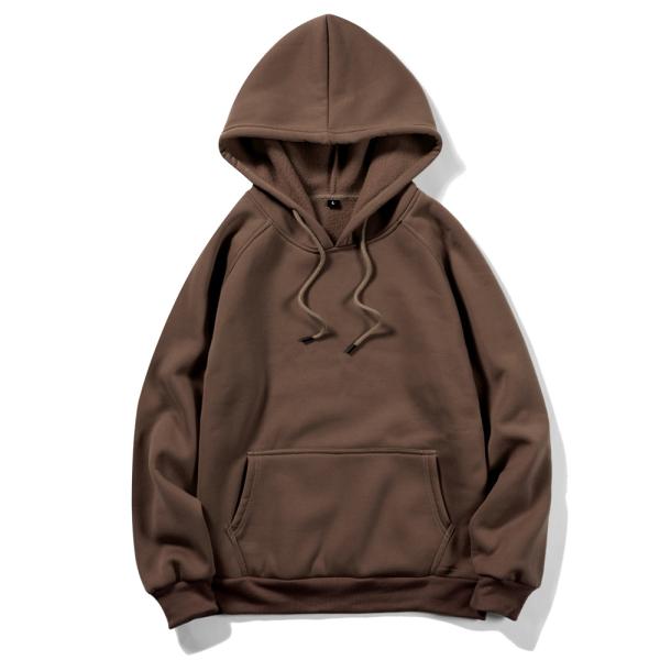 Men's Plus-size Hooded Sweatshirt Winter Streetman Loose White Fleece with Custom Print
