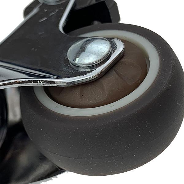TPR Wheel Light Duty Casters With Brake Swivel Caster Threaded Stem 2 Inch